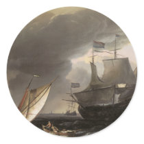 Dutch Vessels on a Stormy Sea c. 1690 Stickers
