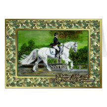 Dutch Warmblood Dressage Horse Christmas Card