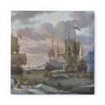 Dutch Whalers off a Rocky Coast magnets
