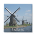 Dutch windmills refrigerator magnet