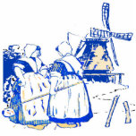 Dutch Women At Windmill photo sculptures