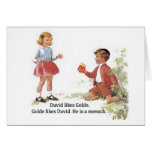 Duvid likes Golde. cards