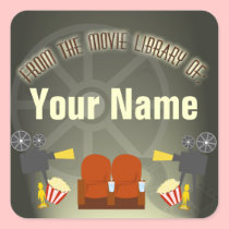 DVD Movie Library Label stickers