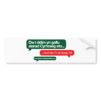 Dw i ddim yn gallu bumper stickers