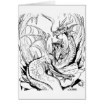 dwarf and dragon lineart cards