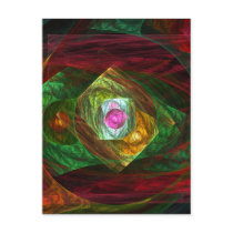 Dynamic Connections Abstract Art Postcard