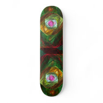 Dynamic Connections Abstract Art  Skateboard