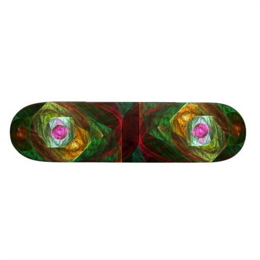 Dynamic Connections Abstract Art  Skateboard