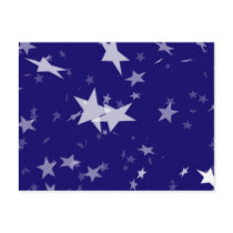 Dynamic Starfield: White Stars on Blue Background