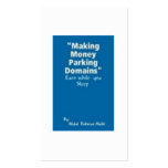 E-Book: Making Money Parking Domains business cards