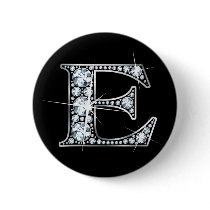 "E" Diamond Bling Button
