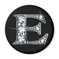 "E" Diamond Bling Magnet