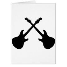 E Guitars Crossed Card
