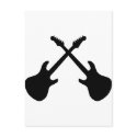 E Guitars Crossed postcards