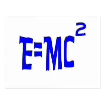 E=MC2 (blue) Post Card