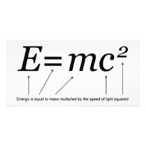 E=MC2 Einstein's Theory of Relativity Custom Photo Card