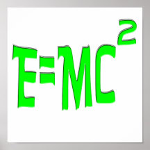 E=MC2 (green) Posters