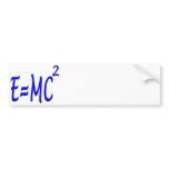 E = MC 2 (blue) bumper stickers