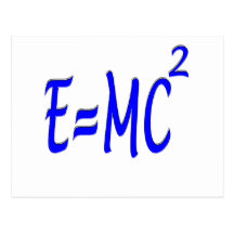 E = MC 2 (blue) Postcard