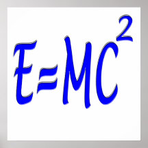 E = MC 2 (blue) Posters