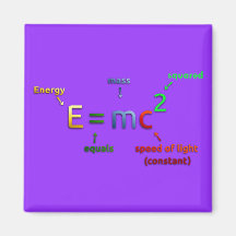 E = MC^2. E equals MC Squared Fridge Magnet