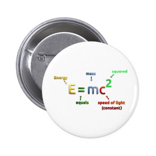 MC^2. E equals MC Squared Pin | Zazzle