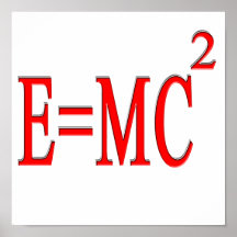 E=MC 2 (red) Posters