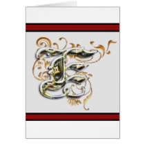E monogram cards