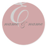 "E" monogram label - personalise stickers