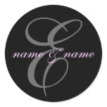 E monogram label stickers