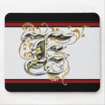E monogram mousepads