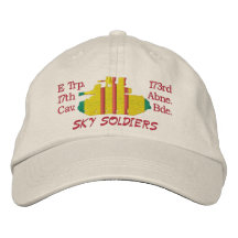 E Trp 173rd Abn Bde M551 Sheridan Embroidered Hat