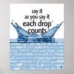 Each drop counts posters