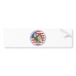 Eagle American Flag Bumper Sticker