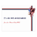 Eagle and American Flag Tatoo Illustration Style Postcards