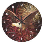 Eagle and Fireworks Clock