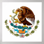 Eagle and snake Mexico Emblem for Mexicans posters