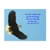 Eagle blessing postcard