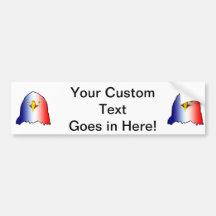 eagle blue white red vertical bumper stickers