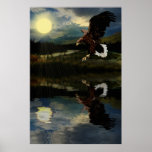 Eagle-Brush-Stroke-sunset-1 Print
