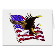 Eagle & Flag Card