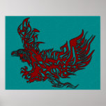 Eagle-Flame-Lovers-Portrait-1-texture-2 Print