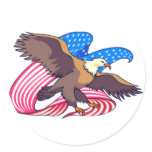 Eagle Flying Flag stickers