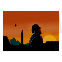 Eagle Gaze Greeting Card