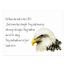 Eagle - Inspirational - Scripture - They that wait Postcards