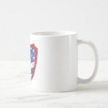 Eagle on Flag shield Coffee Mug