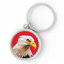 Eagle on Red Keychains