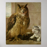 Eagle Owl and Cat with Dead Rats posters