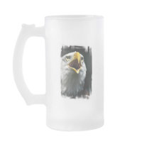 Eagle Screach  Frosted Beer Mug