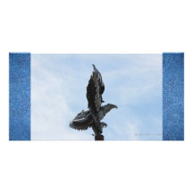 Eagle Sculpture: Frozen in Flight Photo Greeting Card